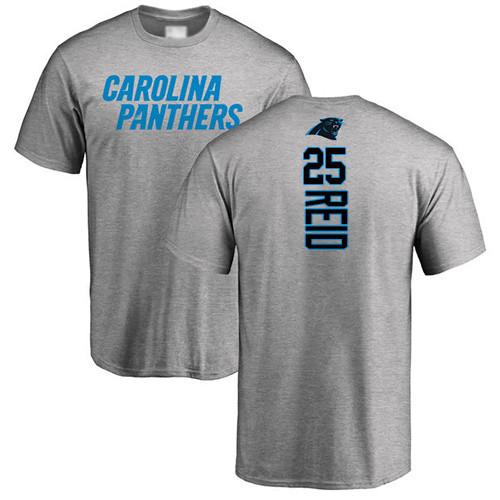 Carolina Panthers Men Ash Eric Reid Backer NFL Football #25 T Shirt->carolina panthers->NFL Jersey